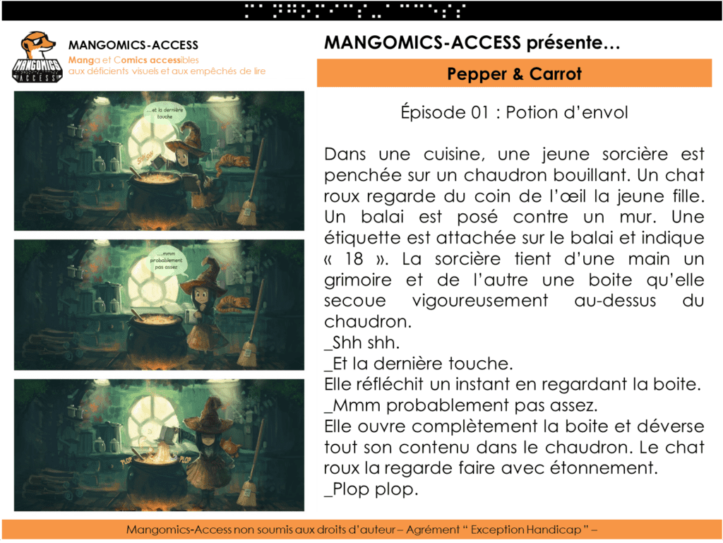 mangomics handicap visuel